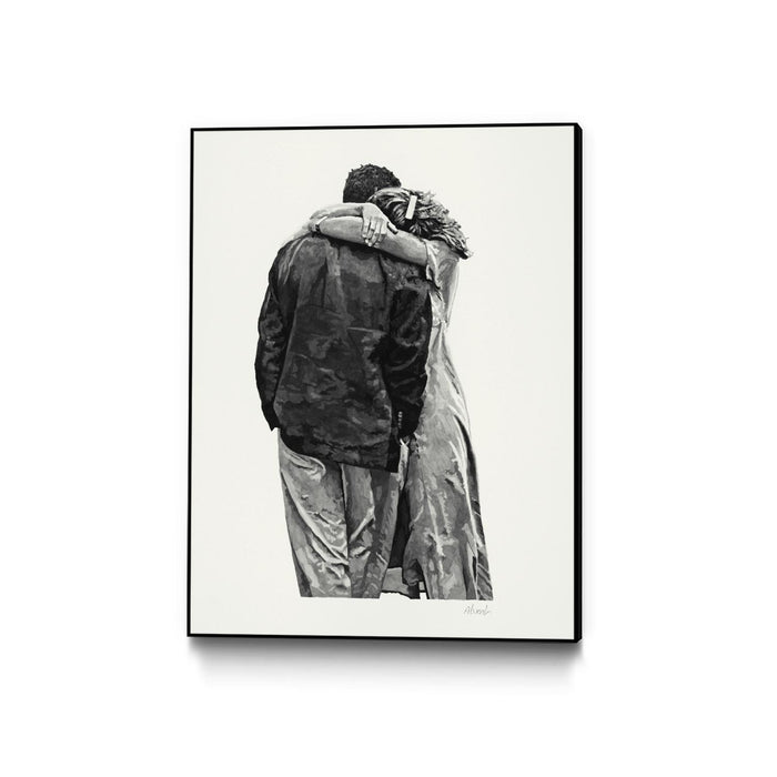 \"Peter & Rebecca\" Canvas Framed Black 18x24 Wall Art