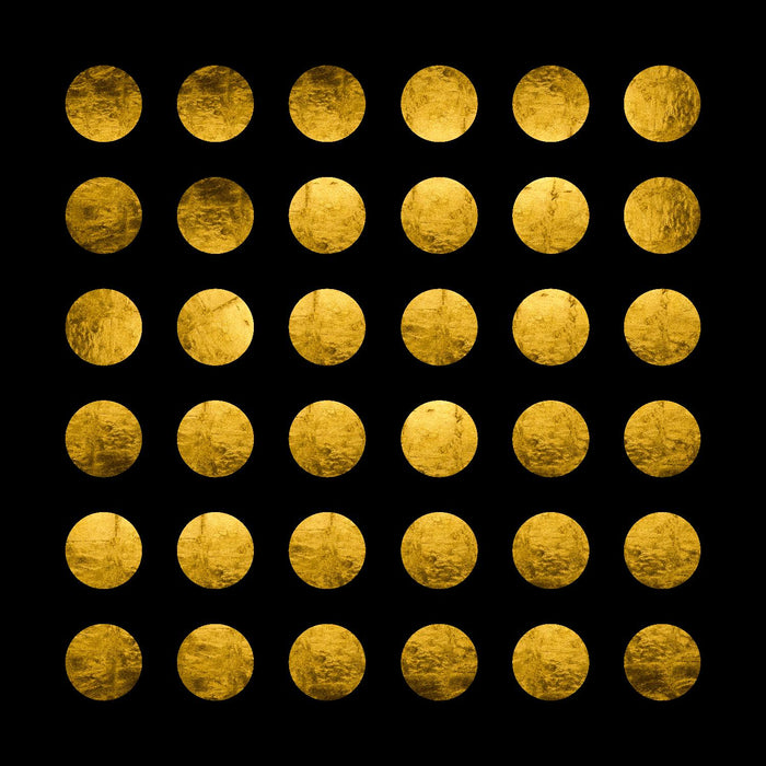 \"Golden Spots Black\" Giant Art 54x54 Wall Art