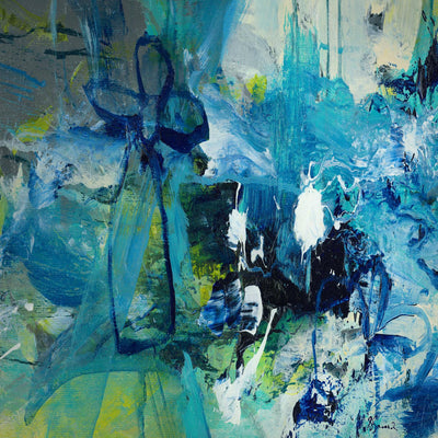 "Abstract Flower" Giant Art 54x54 Wall Art
