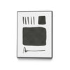 \"Square Mind\" Canvas Framed Black 18x24 Wall Art