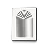 \"Modern Rainbow\" Canvas Framed Black 30x40 Wall Art
