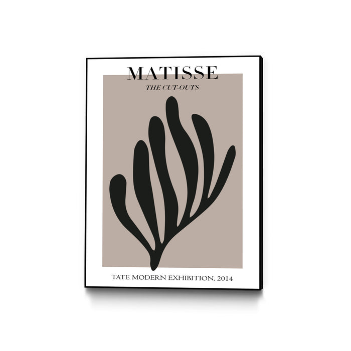 \"Forme Grège\" Canvas Framed Black 18x24 Wall Art