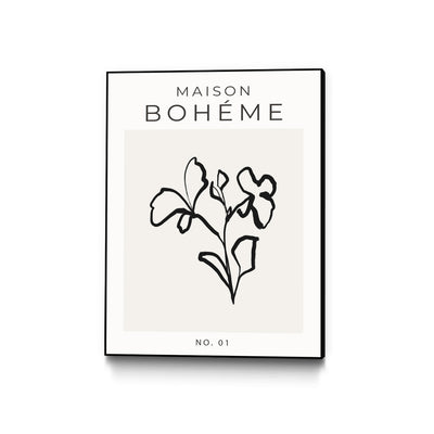 "Maison Bohème No.1" Canvas Framed Black 24x32 Wall Art