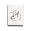 \"Simple Lines\" Canvas Framed Black 30x40 Wall Art