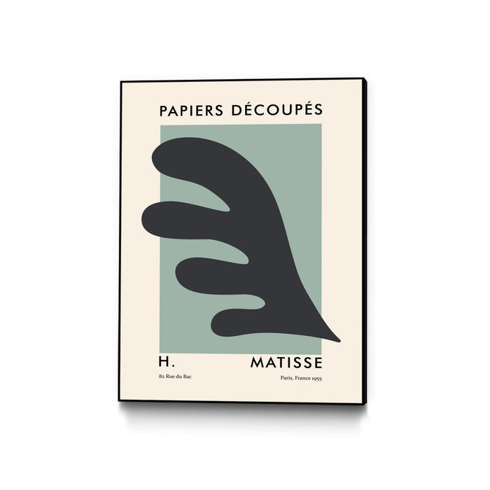 \"Papiers Découpés Vi\" Canvas Framed Black 24x32 Wall Art