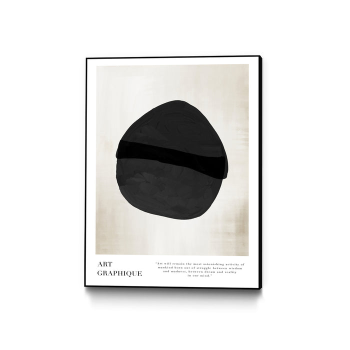 \"Art Graphique\" Canvas Framed Black 24x32 Wall Art