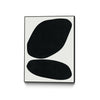 \"Black Abstract Ii\" Canvas Framed Black 24x32 Wall Art