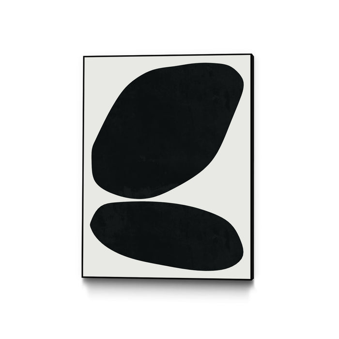 \"Black Abstract Ii\" Canvas Framed Black 30x40 Wall Art