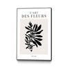 \"L'art Des Fleurs\" Canvas Framed Black 24x36 Wall Art