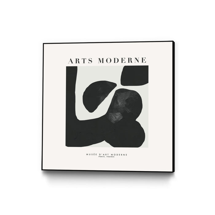 \"Art Moderne\" Canvas Framed Black 20x20 Wall Art