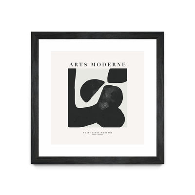 "Art Moderne" Matted and Framed Black 36x36 Wall Art
