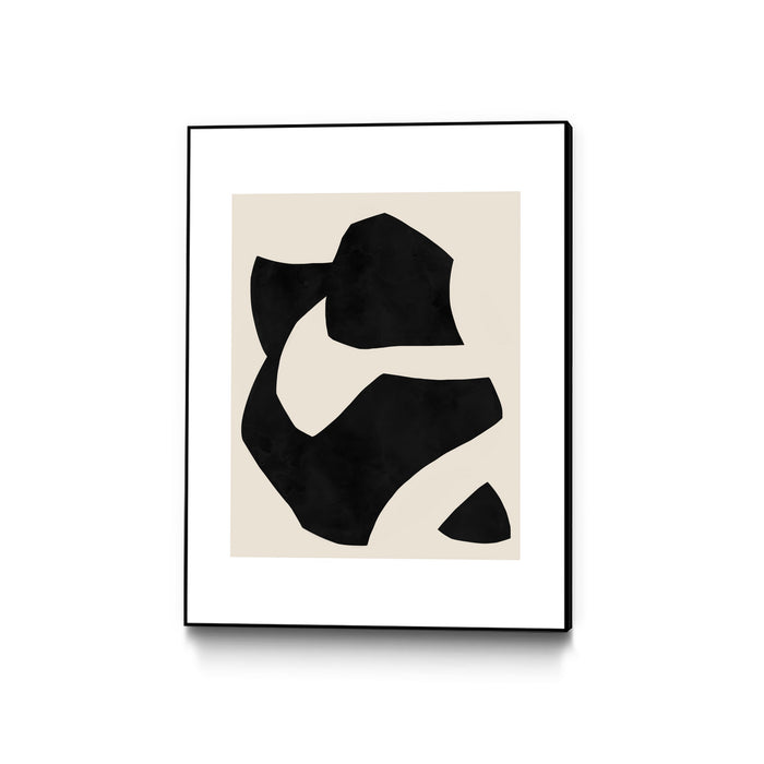 \"Untilted\" Canvas Framed Black 24x32 Wall Art