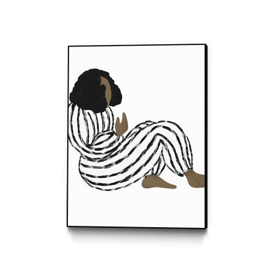 "Form Vi" Canvas Framed Black 30x40 Wall Art