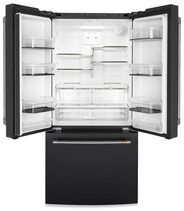 Cafe 33\" 18.6 Cu. Ft. French-Door Refrigerator - Matte Black - CWE19SP3ND1