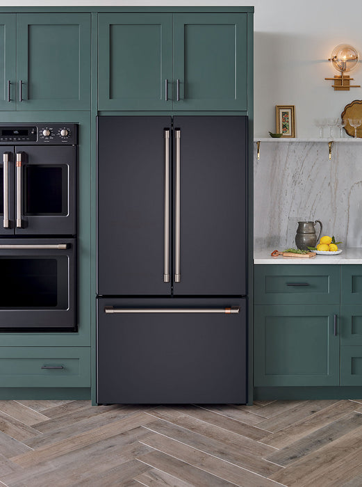 Cafe 36\" 23.1 Cu. Ft. French-Door Refrigerator - Matte Black - CWE23SP3MD1