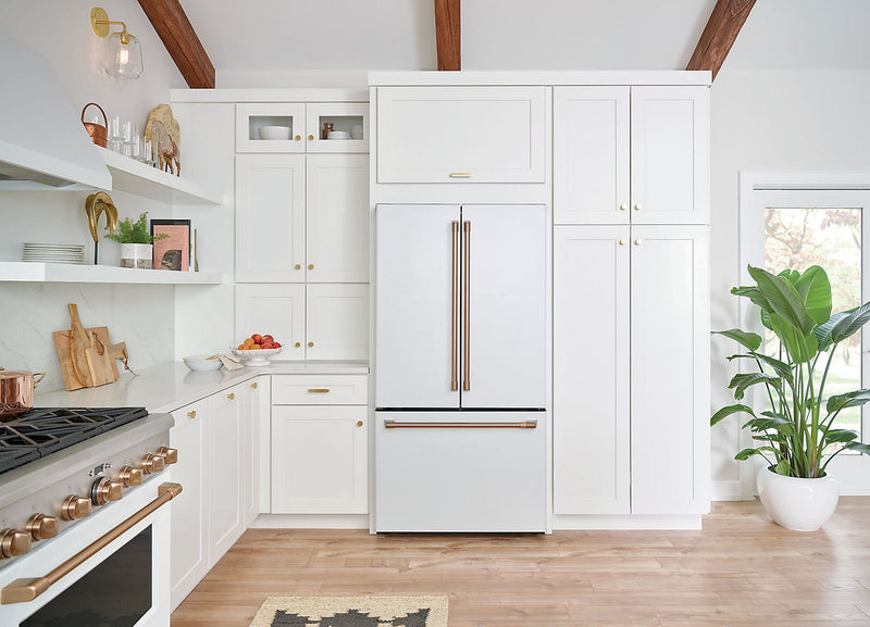 Cafe 36\" 23.1 Cu. Ft. French-Door Refrigerator - Matte White - CWE23SP4MW2