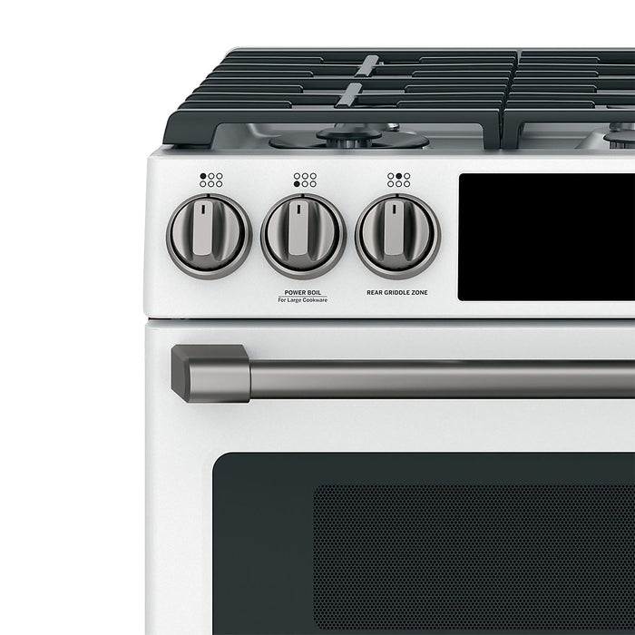 Café Gas Range Brushed Black Knobs and Handles Set - CXFCGHKPMBT