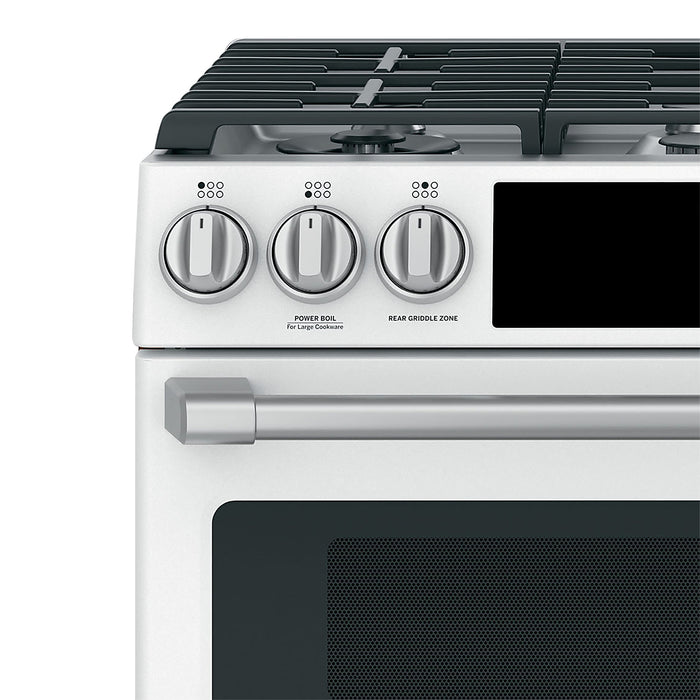 Café Gas Range Brushed Stainless Steel Knobs and Handles Set - CXFCGHKPMSS