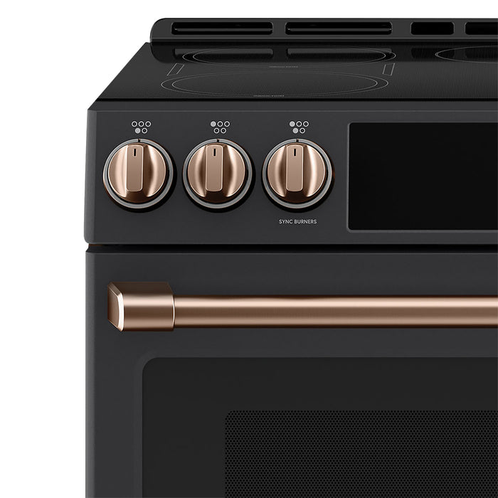 Café Induction Range Brushed Copper Knobs and Handles Set - CXFCHHKPMCU