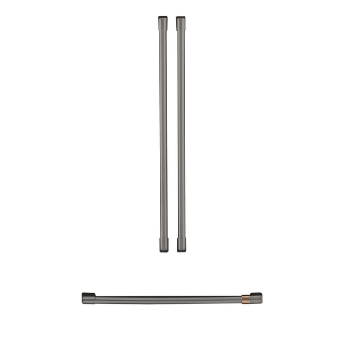 Café French-Door Refrigerator Brushed Black Handle Set - CXMA3H3PNBT