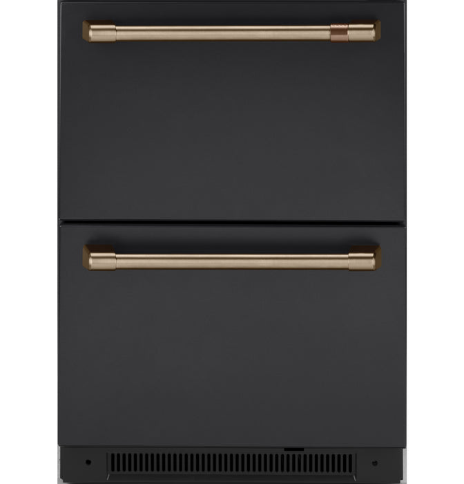 Café Dual-Drawer Refrigerator Brushed Bronze Handle Set - CXMA3H3PNBZ