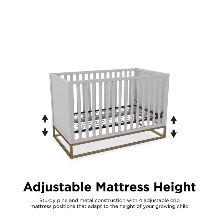 Little Seeds Haven 3-in-1 Crib - Dove Grey