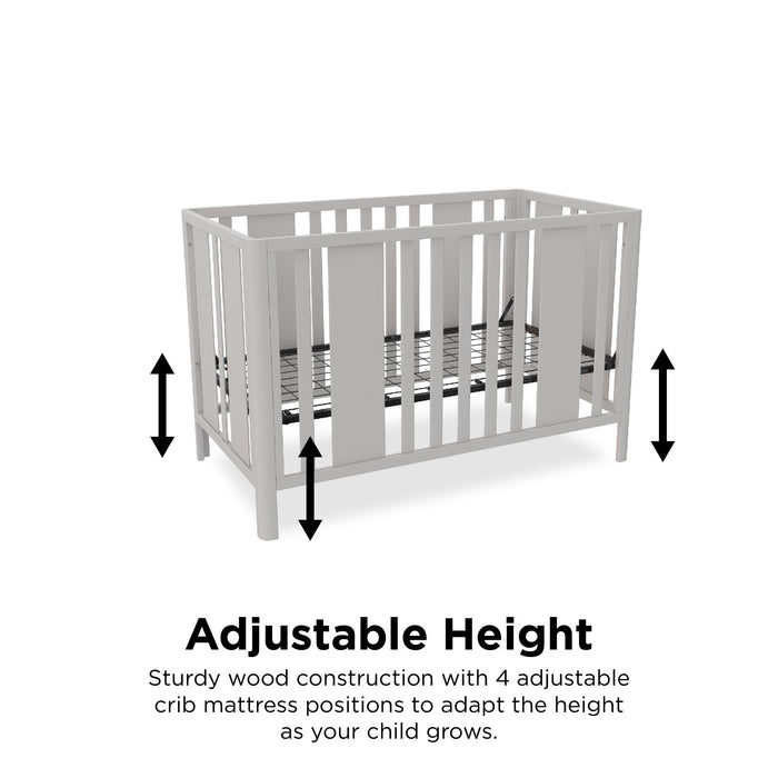 Little Seeds Crawford 3-in-1 Crib - Sharkey Grey