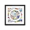 \"Smoke Circus Iv\" Matted and Framed Black 36x36 Wall Art
