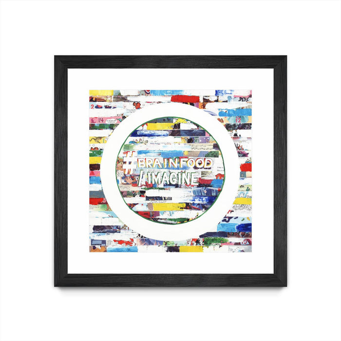 \"Smoke Circus Iv\" Matted and Framed Black 36x36 Wall Art