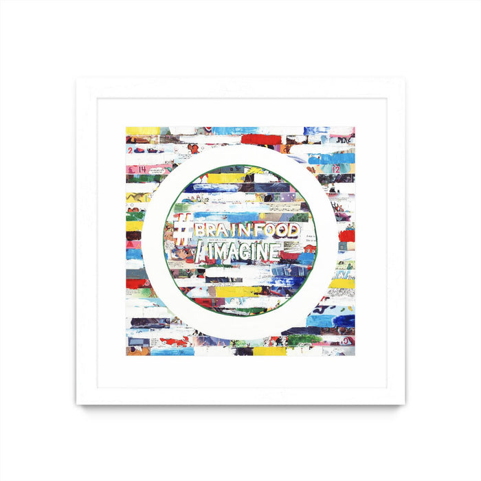 \"Smoke Circus Iv\" Matted and Framed White 36x36 Wall Art