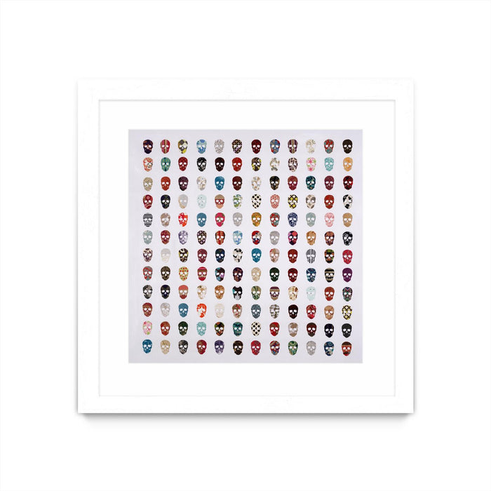 \"Gorgeous Crowd\" Matted and Framed White 36x36 Wall Art