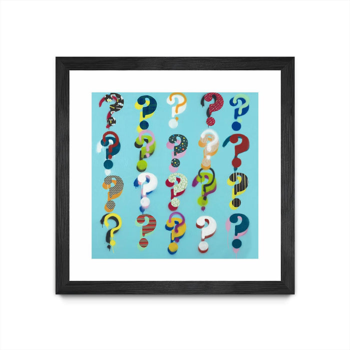 \"Pop The Question\" Matted and Framed Black 36x36 Wall Art