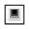 \"Inside Box Thinker\" Matted and Framed Black 30x30 Wall Art