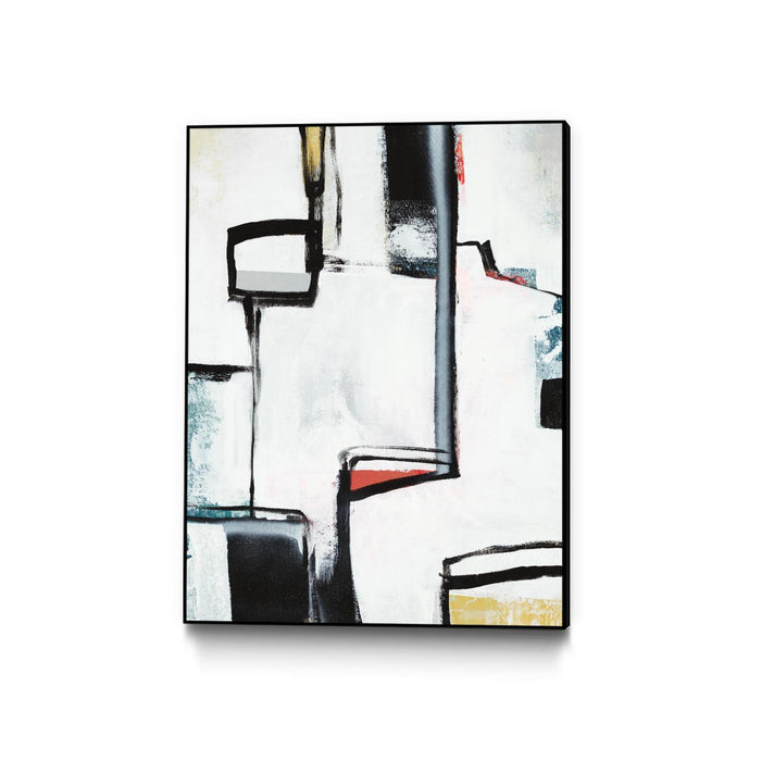 \"The A Line I\" Canvas Framed Black 18x24 Wall Art