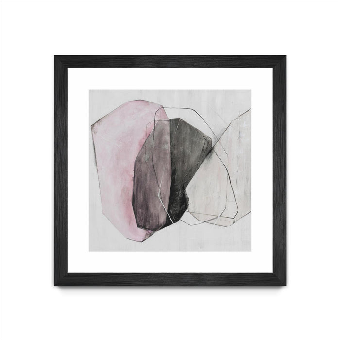 \"Tickled With Pink\" Matted and Framed Black 36x36 Wall Art