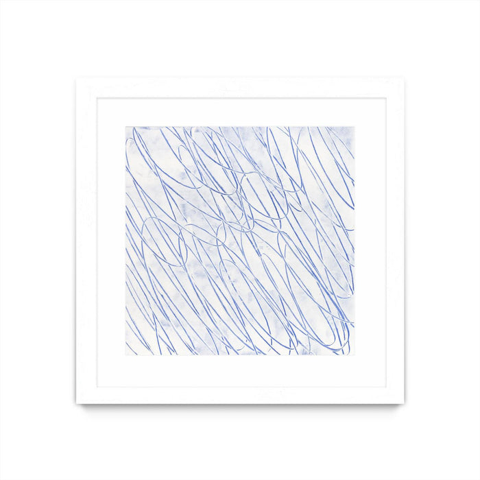 \"Hula Ii\" Matted and Framed White 30x30 Wall Art