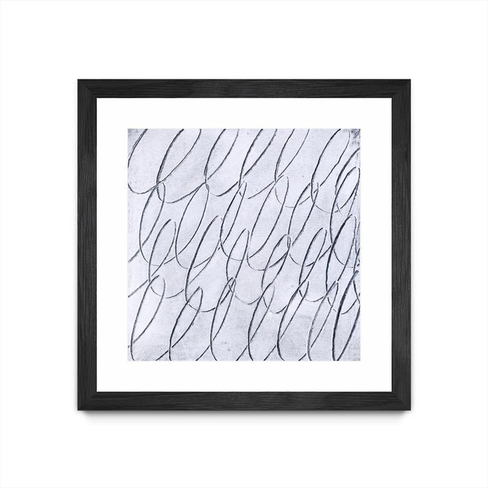 \"Contemplating Style\" Matted and Framed Black 36x36 Wall Art