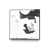 \"Traces Of Silver Iii\" Canvas Framed Black 20x20 Wall Art