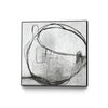 \"Lucent Sphere\" Canvas Framed Black 20x20 Wall Art