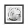 \"Lucent Sphere\" Matted and Framed Black 36x36 Wall Art