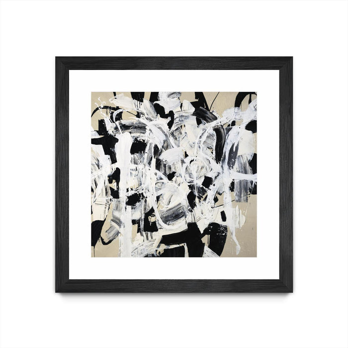 \"Talking Out Of Both Sides\" Matted and Framed Black 30x30 Wall Art