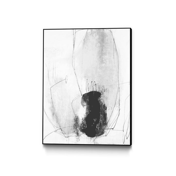 \"Looking Lens I\" Canvas Framed Black 30x40 Wall Art