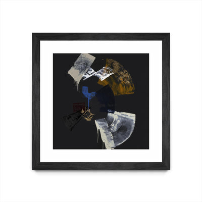 "Luxurious Candor" Matted and Framed Black 36x36 Wall Art