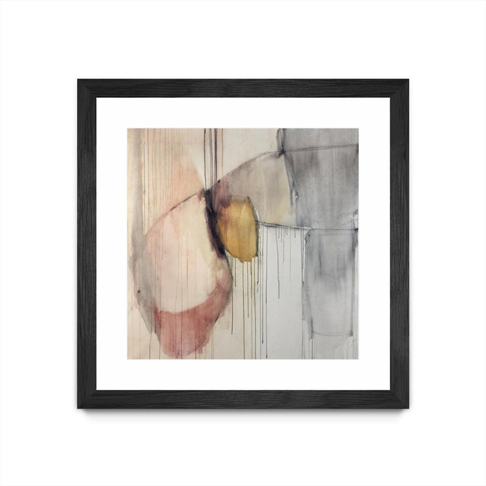 \"Trapped Silence\" Matted and Framed Black 30x30 Wall Art