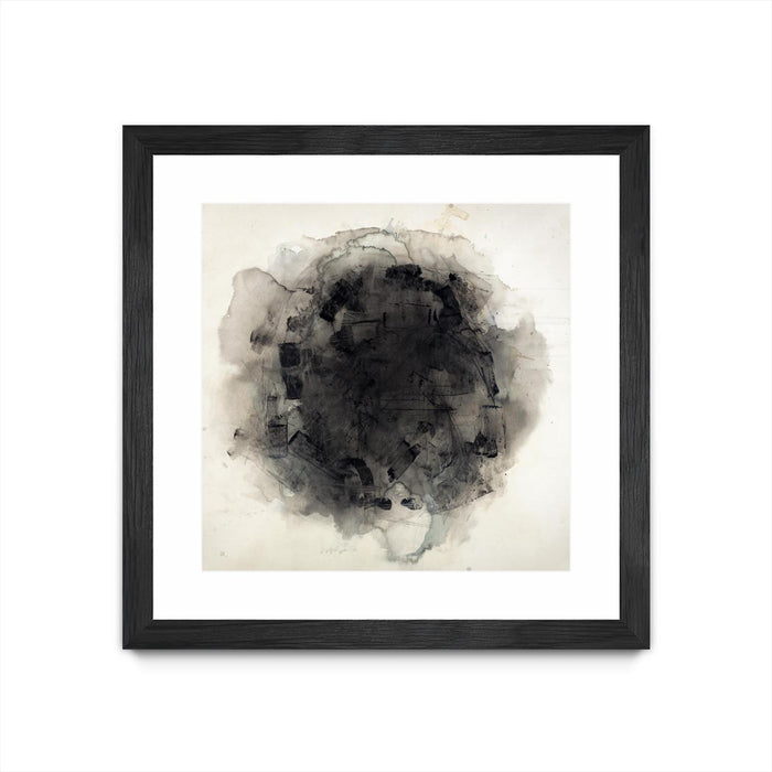 \"Positives And Negatives I\" Matted and Framed Black 36x36 Wall Art