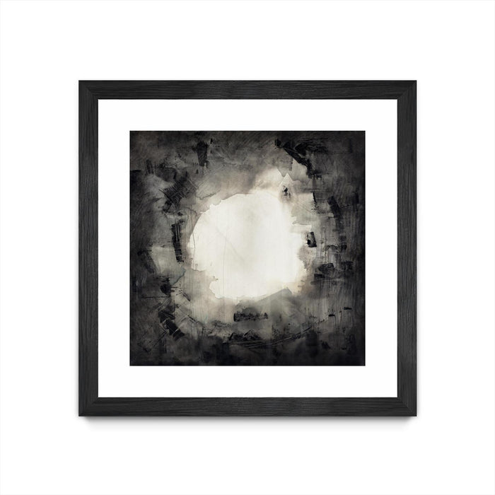 \"Positives And Negatives Ii\" Matted and Framed Black 36x36 Wall Art