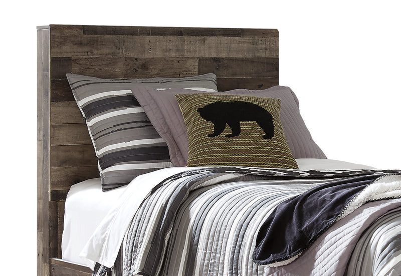 Derekson Panel Bed for Kids, Grey - Twin Size