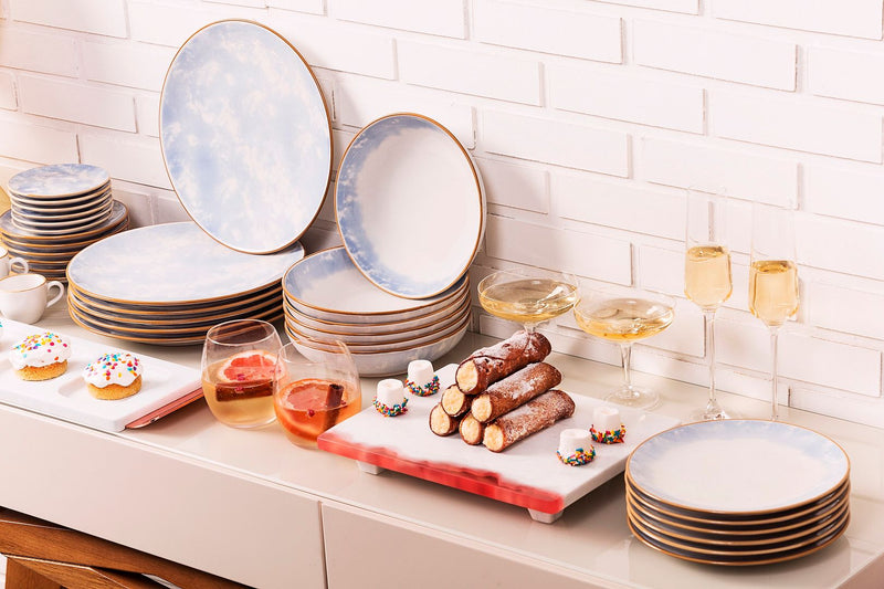 Coup 16-Piece Dinnerware Set - Blue Yellow