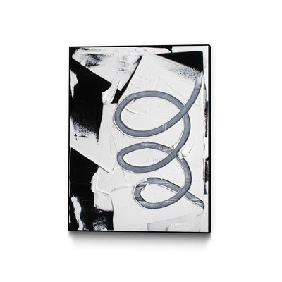 "Swirl " Canvas Framed Black 30x40 Wall Art