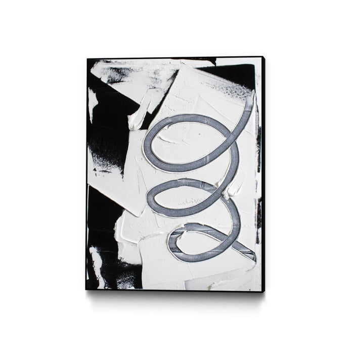 \"Swirl \" Canvas Framed Black 18x24 Wall Art